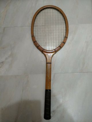 Vintage Spalding Kro - Bat Wooden Tennis Racket 4 - 1/2 " Grip