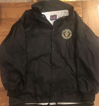 Vintage Nylon Snap Black Asw Jacket Size M U.  S.  House Of Representatives Usa