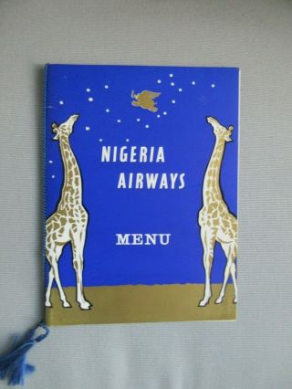 Nigeria Airways F - Cl Menu 1964 Los - Kan - Lhr