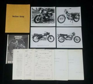 1972 Berliner Premier Dealer Pack,  Ducati 250 450 Scrambler 750gt Guzzi 750 850