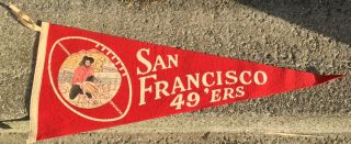 Vintage San Francisco 49ers Football Full Size Pennant