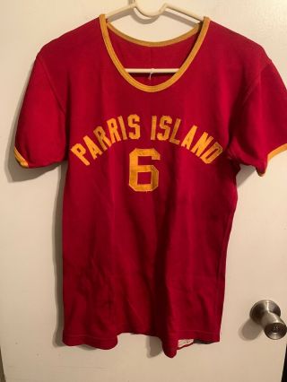 Vtg 1940’s Macgregor Goldsmith Parris Island Sc Baseball Jersey Size 38 Orig