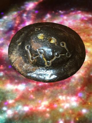 Antique Stone Starship Alien Ufo Flying Saucer / Extraterrestrial Et Pendant
