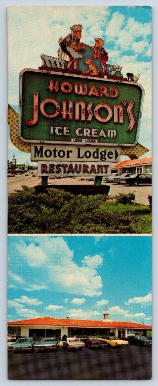 Vintage Brochure Flyer Howard Johnson 