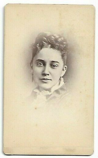 Vintage Cdv - Unidentified Woman Photo By Marshall,  Newton,  Ma (3488)