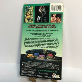 Vintage Teenage Mutant Ninja Turtles TMNT The Movie VHS 1990 Kids 2