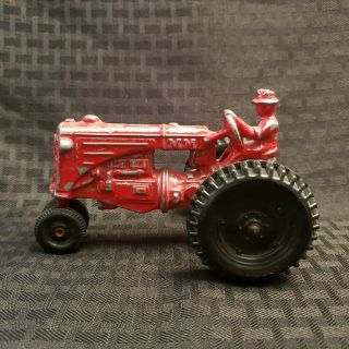 Vintage Mm (minneapolis - Moline) Die Cast Tractor With Driver & Black Tires