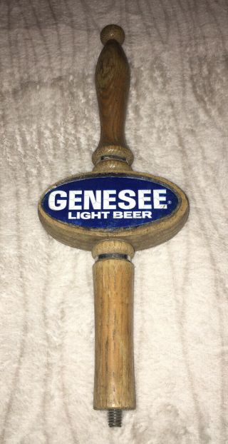 Vintage 11.  5” Wooden Genesee Light Beer Tap Handle