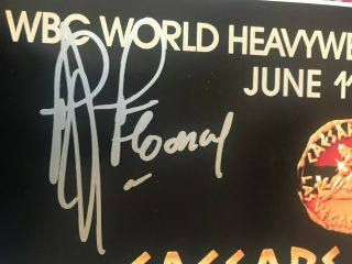 Larry Holmes,  Gerry Cooney hand signed auto ' d Heavyweight Championship poster 2