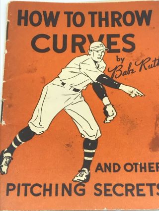 Vintage 1934 Babe Ruth Quaker Oats How To Throw Curves Vintage Booklet