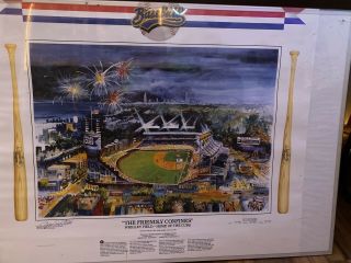 Artwork Wrigley Field All Star Game Lithograph By Don Lindstrom @ 1990
