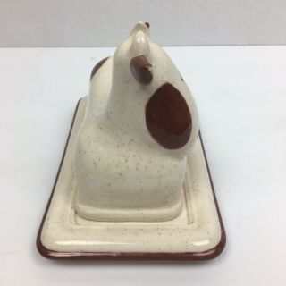 VTG Cow Covered Butter Dish Unique & Farmhouse Country 2
