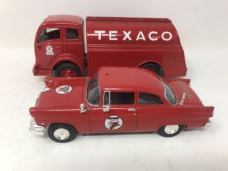 Red Texaco Die Cast Toy Collectible 1956 Ford 1949 Tilt Cab Tanker Truck Ertl 2