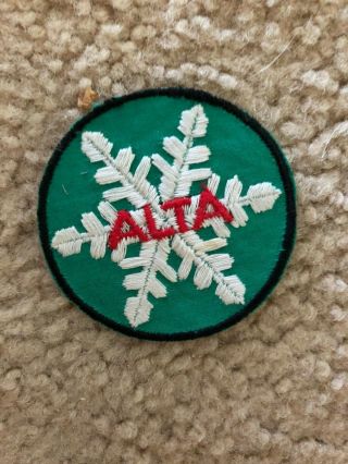 Vintage Alta Ski Resort Embroidered Patch Utah Souvenir Travel