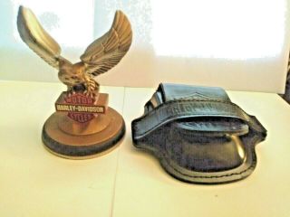 Harley Davidson Franklin Heritage Softail Pocket Watch Stand And Case