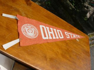 Vintage Ohio State University Felt Pennant Flag - Ohio State Buckeyes