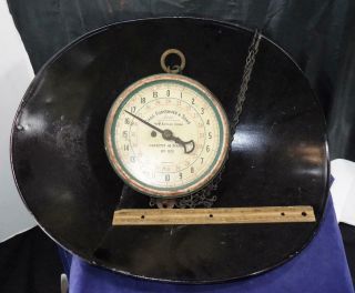 Large Vintage Chas Forschner & Sons 40 Pound Grocers Country Hanging Scale