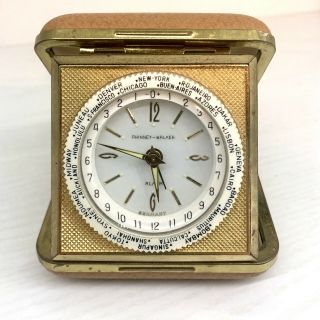 Vintage 1950’s Phinney Walker World Time Clock Alarm Germany