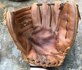 Vtg 1960s Al Kaline Wilson A2334 Baseball Glove Mitt Hinge Web Detroit Tigers