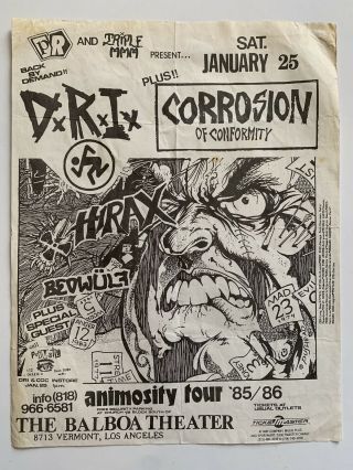 Corrosion Of Conformity Dri Pushead Flyer Septic Death Metal Punk The Misfits