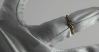 Antique 14k Gold Small Diamond Ring Circa 1920s Size 6