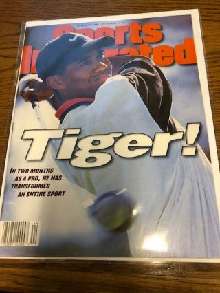 October 28,  1996 Tiger Woods Golf Rc First Sports Illustrated No Label Newsstand
