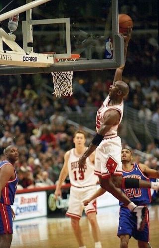 1990’s Color Photo Negative Michael Jordan Bulls “air” Jordan Dunks