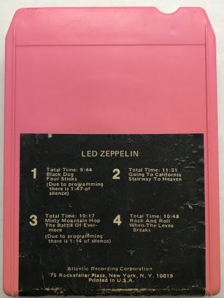 Led Zeppelin Iv Vintage 8 - Track Tape 1973 Atlantic Rebuilt &