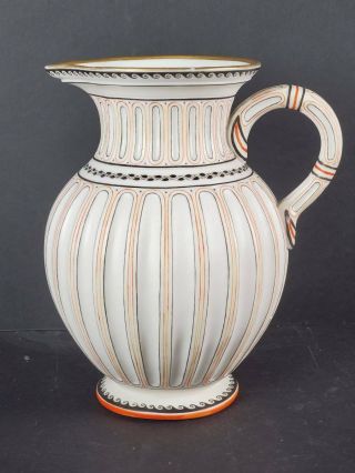 Antique Royal Worcester Porcelain Pitcher,  Marked No Crown,  C.  1862