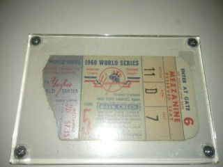 1960 World Series Ticket Stubs.  Yankees And Pirates.  Game 5
