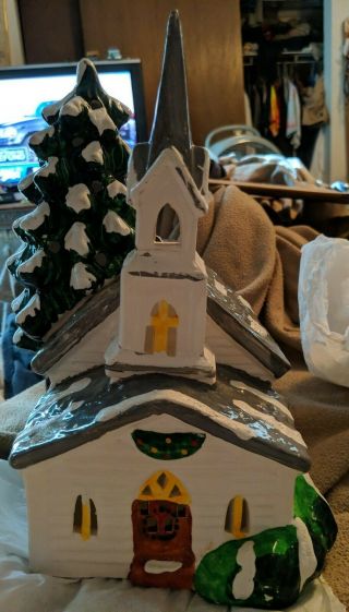 Vintage Dept 56 Snow House Series 1980s Countryside Church No Box Or Light Cord