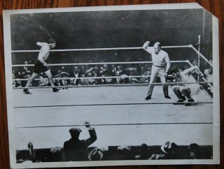 Vintage Boxing Photo: Jack Dempsey,  Gene Tunney Long Count Photo