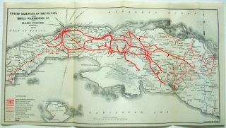 United Railways Of The Havana & Regila Warehouses - 1919 System Map.
