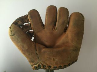 Vintage J.  C.  Higgins Quality Baseball Glove Stamped Bob Feller Signature