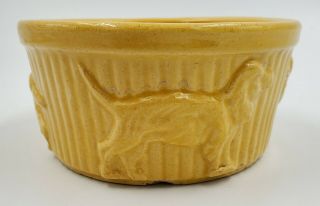 Antique Roseville Art Pottery Dog Bowl
