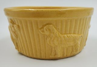 Antique Roseville Art Pottery Dog Bowl 2