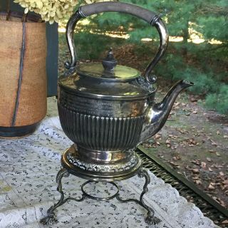 Victorian Hallmarked Teapot & Stand Presentation Inscription Silverplate