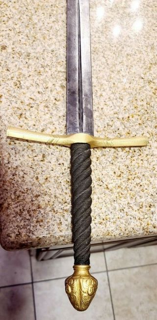 Vintage Full Size Antique Medieval Crusader Knight ' s Sword 2