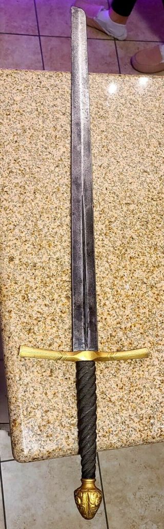 Vintage Full Size Antique Medieval Crusader Knight ' s Sword 3
