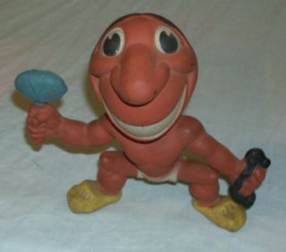 1940s - 50s Cleveland Indians Chief Wahoo Rubber Squeak Toy Rempel