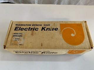 Vintage Hamilton Beach Scovill Electric Knife Model 275a - Avocado Box