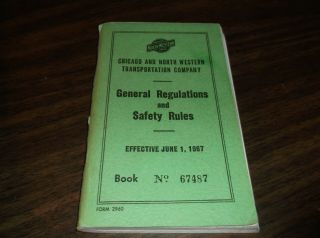 June 1967 C&nw Chicago And Northwestern General Regulations And Safety Rules 2