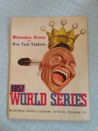 1957 Milwaukee Braves Vs York Yankees World Series,  Official Milw.  County