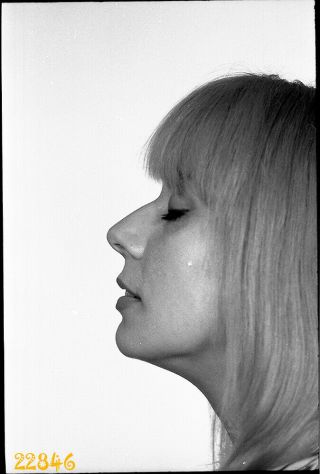 Blonde Girl W Closed Eyes,  1970s Vintage Negative