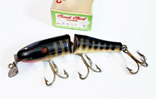 Creek Chub 2600 Jointed Pikie Lure Black Scale In Crisp Correct Marked Box 2