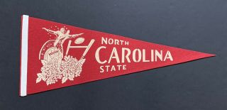 1960s North Carolina State Wolfpack Full Size Football Pennant -