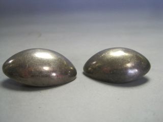 Vintage 925 Silver Earrings Mexico Tc - 88 Large Oval