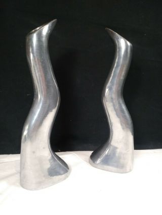Signed Anna Everlund Danish Candle Holders Mid Century Post Modern