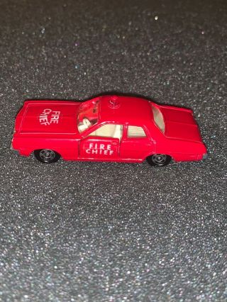 Vintage 1976 Tomica Dodge Coronet Custom Fire Chief Car - Red 1976