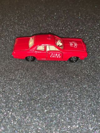 Vintage 1976 Tomica Dodge Coronet Custom Fire Chief Car - Red 1976 3